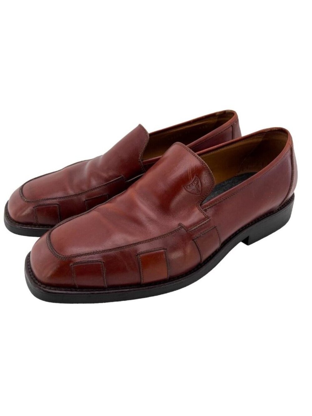 Michael Toschi Mens 11 M Loafer Slip On Brown Kidskin Italy